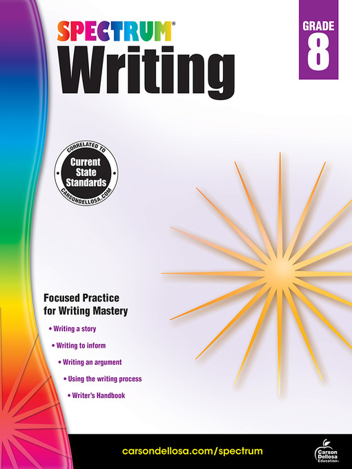 Cover image for Spectrum Writing, Grade 8
